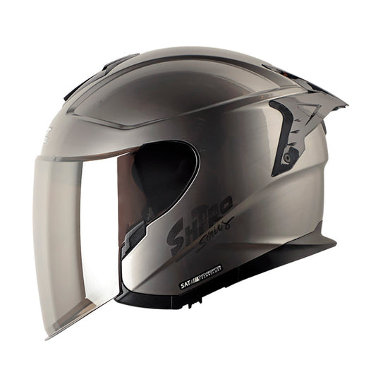 CASCO SHAFT SH-240DV PRO SOLID CROMADO NEGRO VISOR HUMO