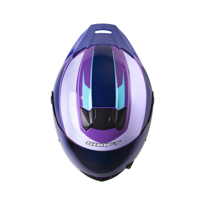 CASCO SHAFT SH-502SP FRAXER MORADO AZUL VISOR IRIDIUM AZUL