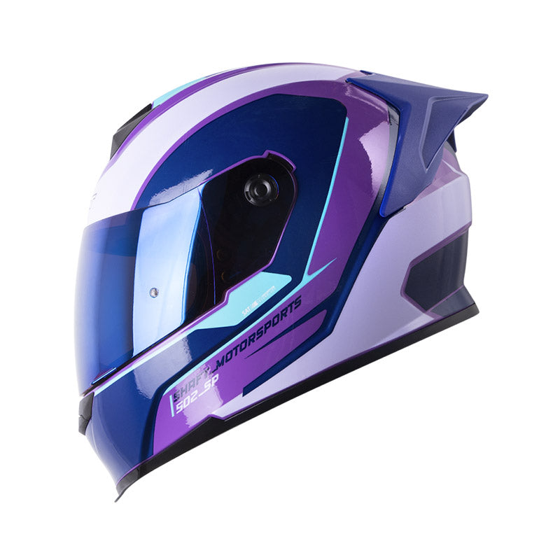 CASCO SHAFT SH-502SP FRAXER MORADO AZUL VISOR IRIDIUM AZUL