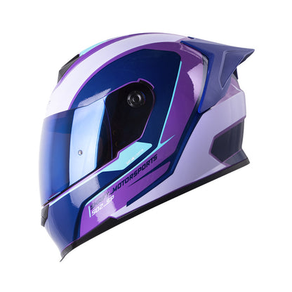 CASCO SHAFT SH-502SP FRAXER MORADO AZUL VISOR IRIDIUM AZUL