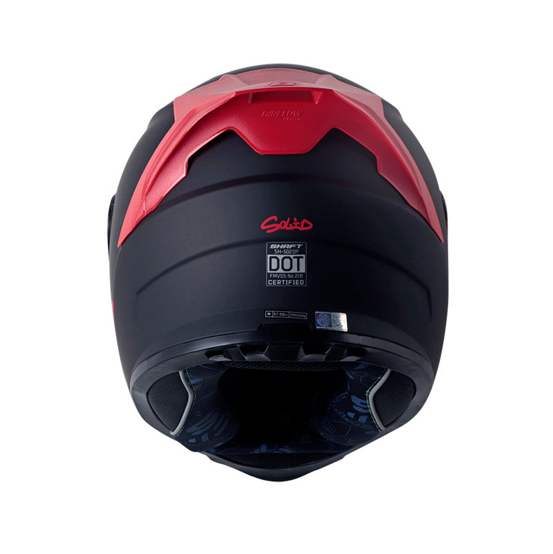 CASCO SHAFT SH-502SP SOLID MATE NEGRO ROJO VISOR IRIDIUM