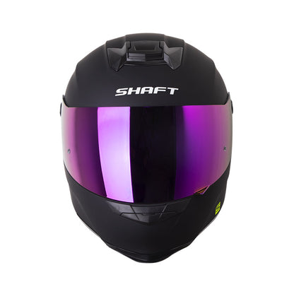 CASCO SHAFT SH-502SP SOLID MATE NEGRO MORADO VISOR IRIDIUM