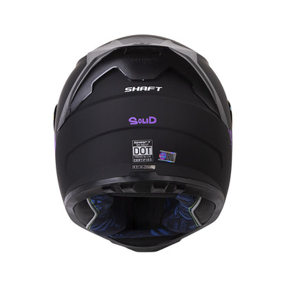 CASCO SHAFT SH-502SP SOLID MATE NEGRO MORADO VISOR IRIDIUM