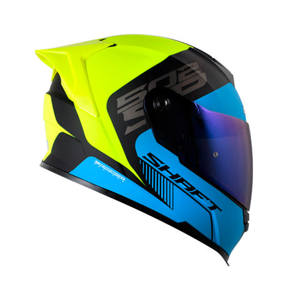 CASCO SHAFT SH-502SP SPIKES MATE NEGRO AZUL VISOR IRIDIUM