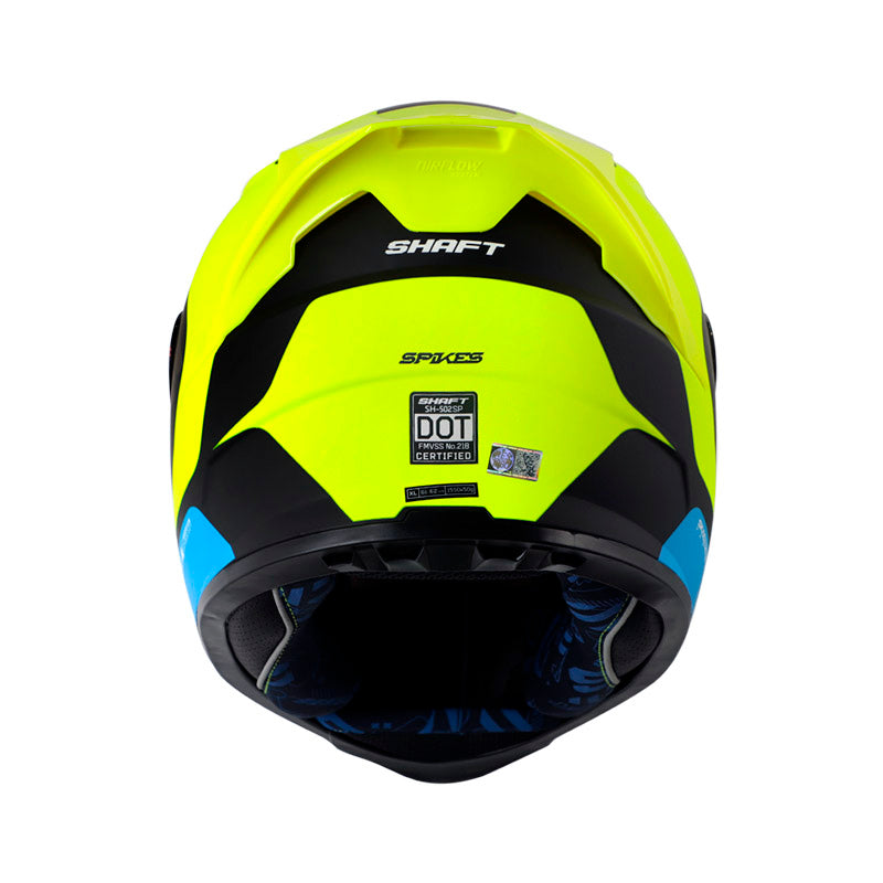 CASCO SHAFT SH-502SP SPIKES MATE NEGRO AZUL VISOR IRIDIUM