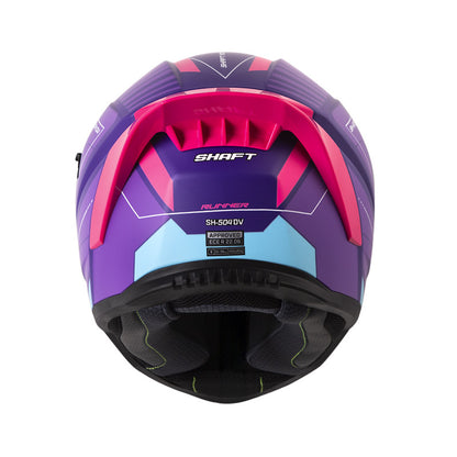 CASCO SHAFT SH-504DV RUNNER MATE MORADO FUCSIA VISOR IRIDIUM