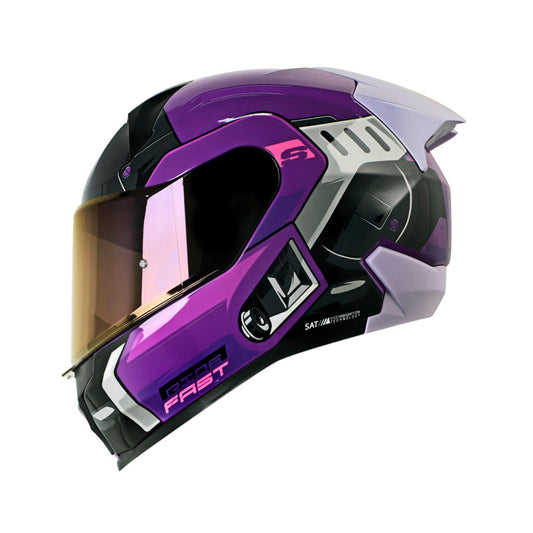 CASCO SHAFT SH-560 CHIEF MORADO PLATA VISOR IRIDIUM MORADO