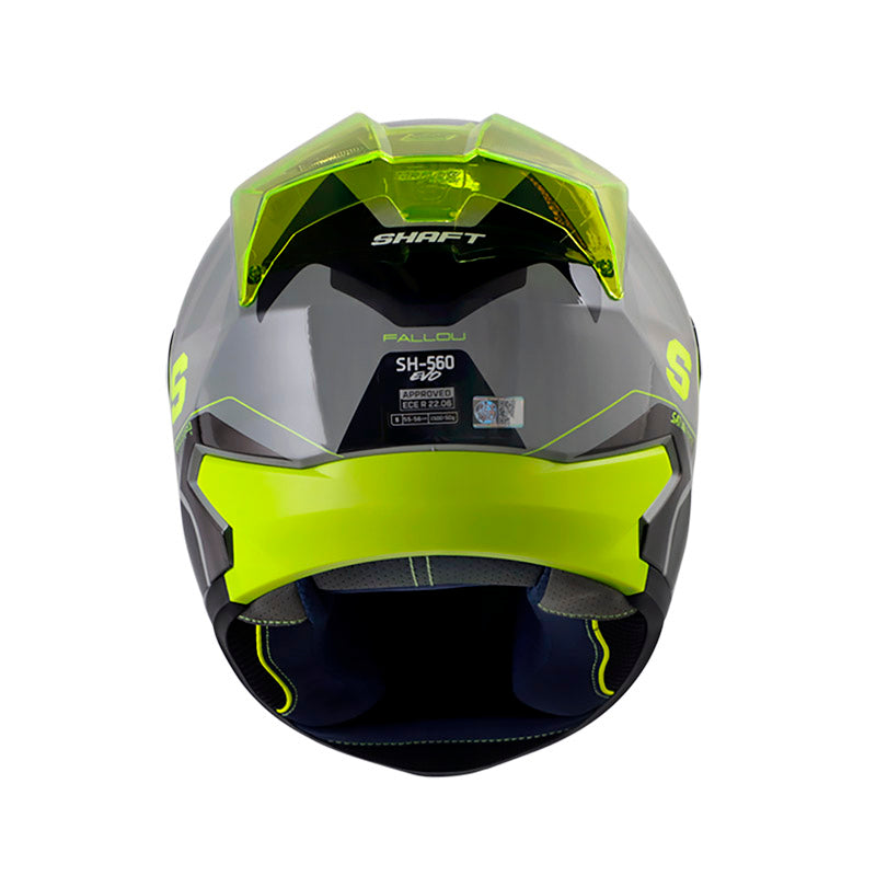 CASCO SHAFT SH-560 FALLOU GRIS AMARILLO NEON VISOIR IRIDIUM