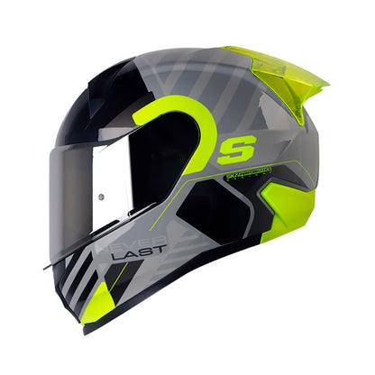 CASCO SHAFT SH-560 FALLOU GRIS AMARILLO NEON VISOIR IRIDIUM