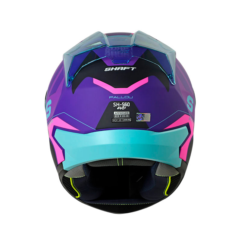 CASCO SHAFT SH-560 FALLOU MATE MORADO AZUL VISOIR IRIDIUM