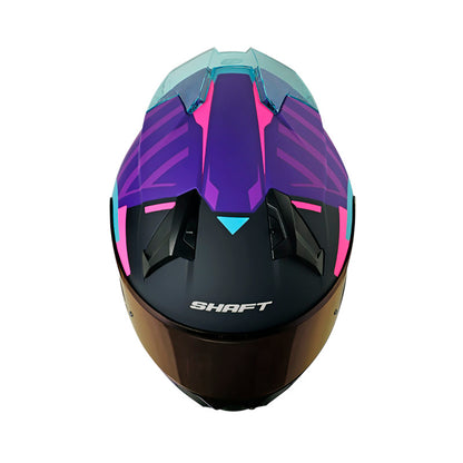 CASCO SHAFT SH-560 FALLOU MATE MORADO AZUL VISOIR IRIDIUM
