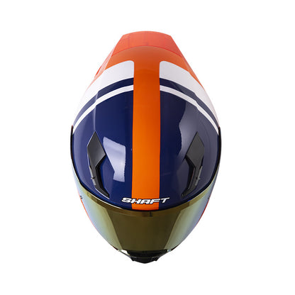 CASCO SHAFT SH-562 R KANG NARANJA NEGRO VISOR IRIDIUM ROJO