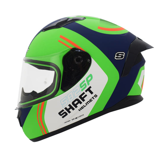 CASCO SHAFT SH-582SP INTERCEPTOR MATE VERDE NEON AZUL NAVY