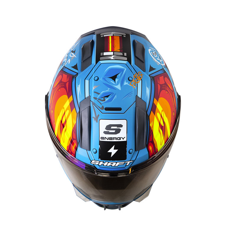 CASCO SHAFT SH-595 GUNN MATE NEGRO AZUL NARANJA IRIDIUM