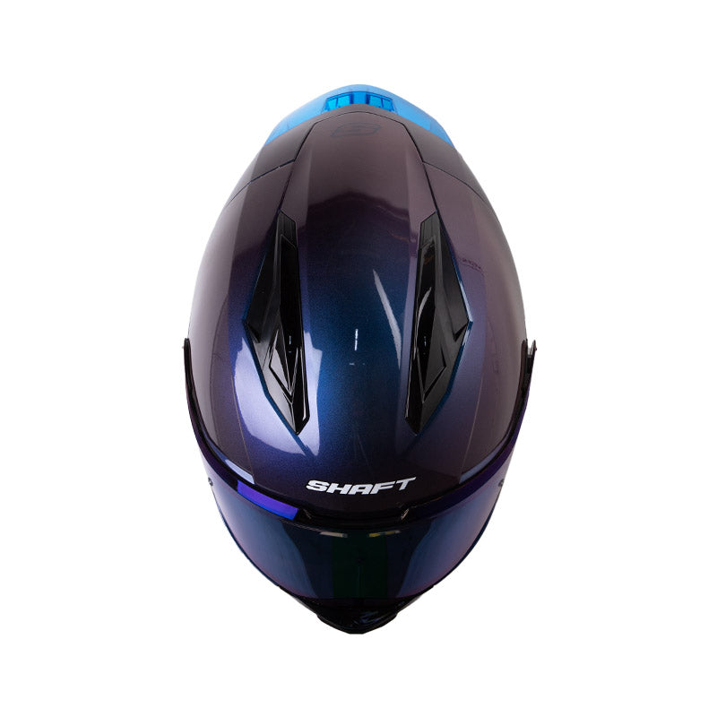CASCO SHAFT SH-596SP SOLID CAMALEON AZUL VISOR IRIDIUM AZUL