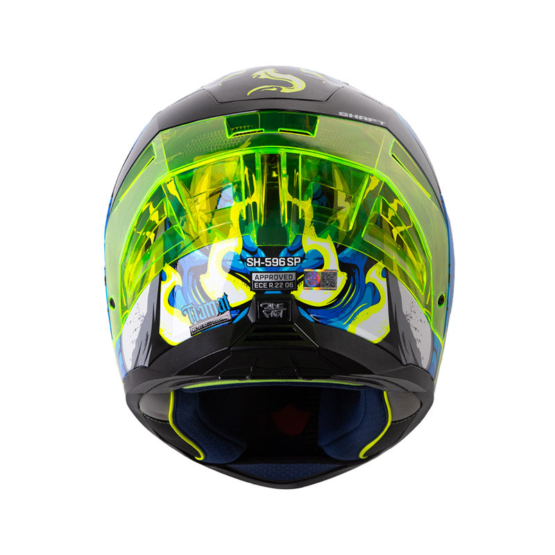 CASCO SHAFT SH-596SP TIAMAT NG AZUL CLARO VISOR IRIDIUM AZUL