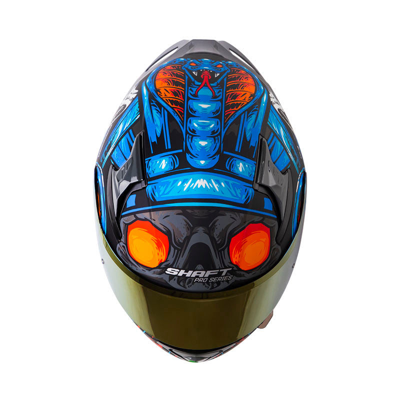 CASCO SHAFT SH-612DV PRO FARAON MATE NEGRO NARANJA NEON