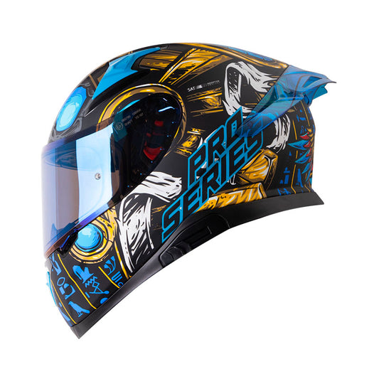 CASCO SHAFT SH-612DV PRO FARAON MATE NEGRO AZUL IRIDIUM