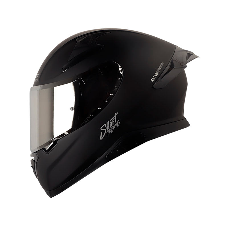 CASCO SHAFT SH-612DV PRO SOLID MATE NEGRO PLATA VISOR PLATA