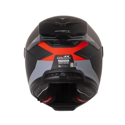 CASCO SHAFT SH-615DV PRO CR-XX MATE GRIS OSCURO ROJO IRIDIUM