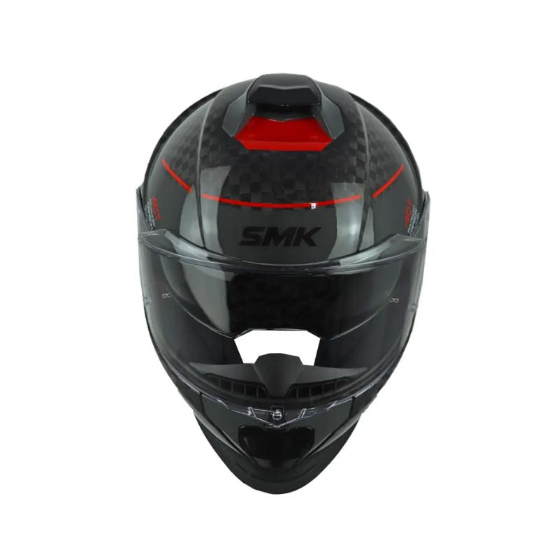 CASCO SMK TITAN CARBON NERO NEGRO GRIS ROJO