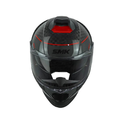 CASCO SMK TITAN CARBON NERO NEGRO GRIS ROJO