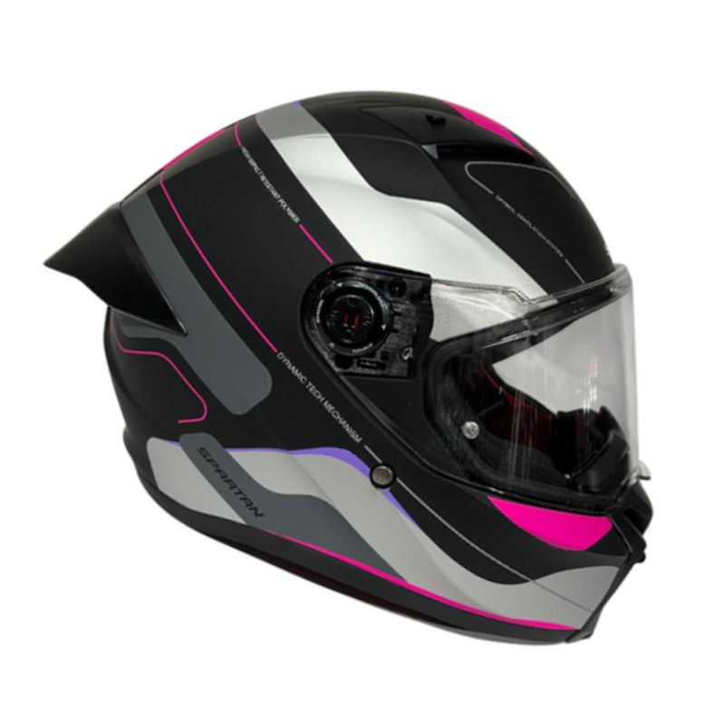 CASCO SPARTAN FENIX ORK MATE NEGRO ROSADO