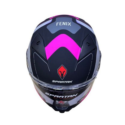 CASCO SPARTAN FENIX ORK MATE NEGRO ROSADO