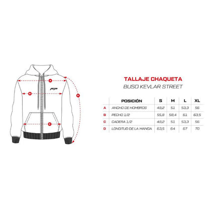 CHAQUETA FIREPARTS KEVLAR STREET NEGRO