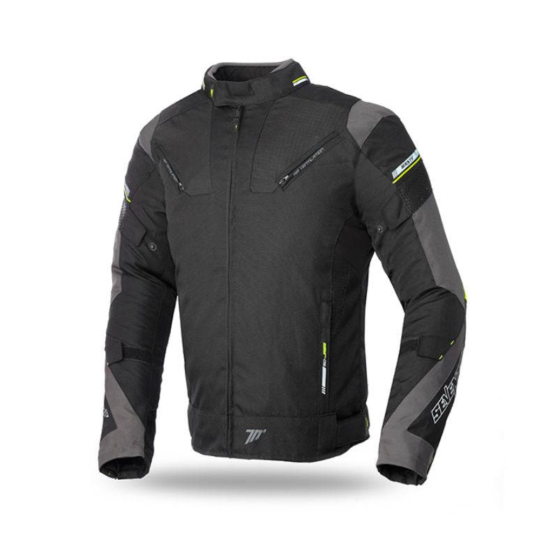CHAQUETA SEVENTY SD-JR69 NEGRA AMARILLO NEON