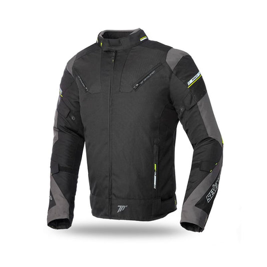CHAQUETA SEVENTY SD-JR69 NEGRA AMARILLO NEON