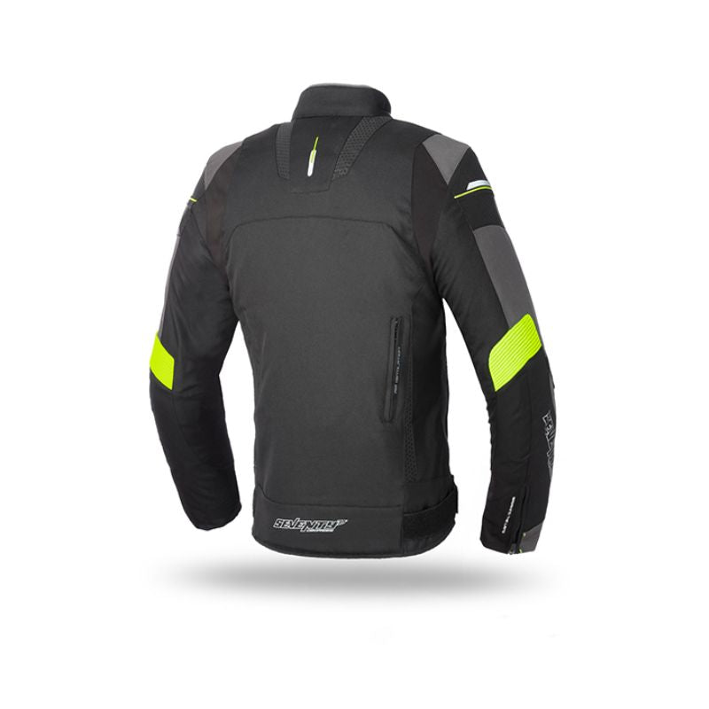 CHAQUETA SEVENTY SD-JR69 NEGRA AMARILLO NEON