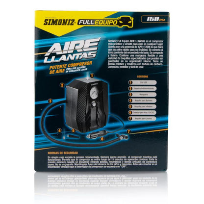 COMPRESOR AIRE LLANTAS FULLEQUIPO SIMONIZ