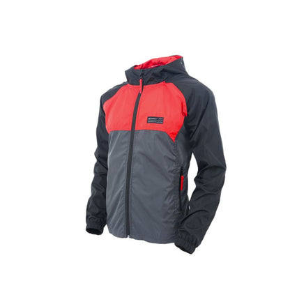 CORTAVIENTO PIGMALION COLORS ROJO NEGRO GRIS