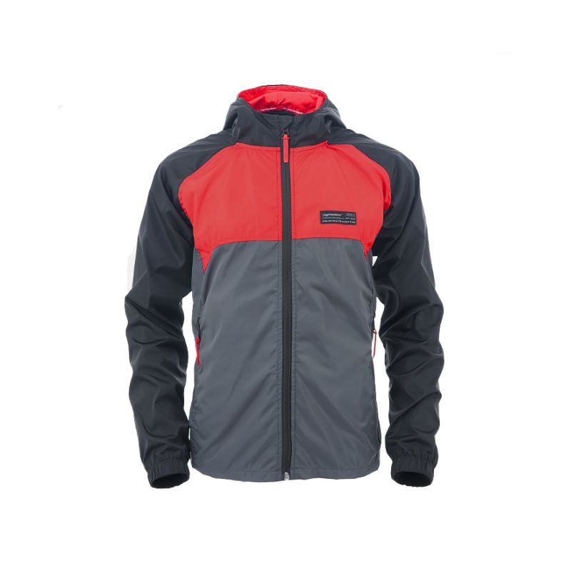 CORTAVIENTO PIGMALION COLORS ROJO NEGRO GRIS