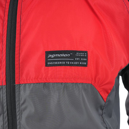 CORTAVIENTO PIGMALION COLORS ROJO NEGRO GRIS