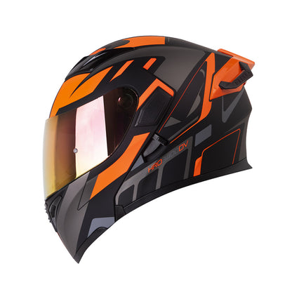 CASCO HRO HRO-3400DV IOQUE MATE NEGRO NARANJA NEON
