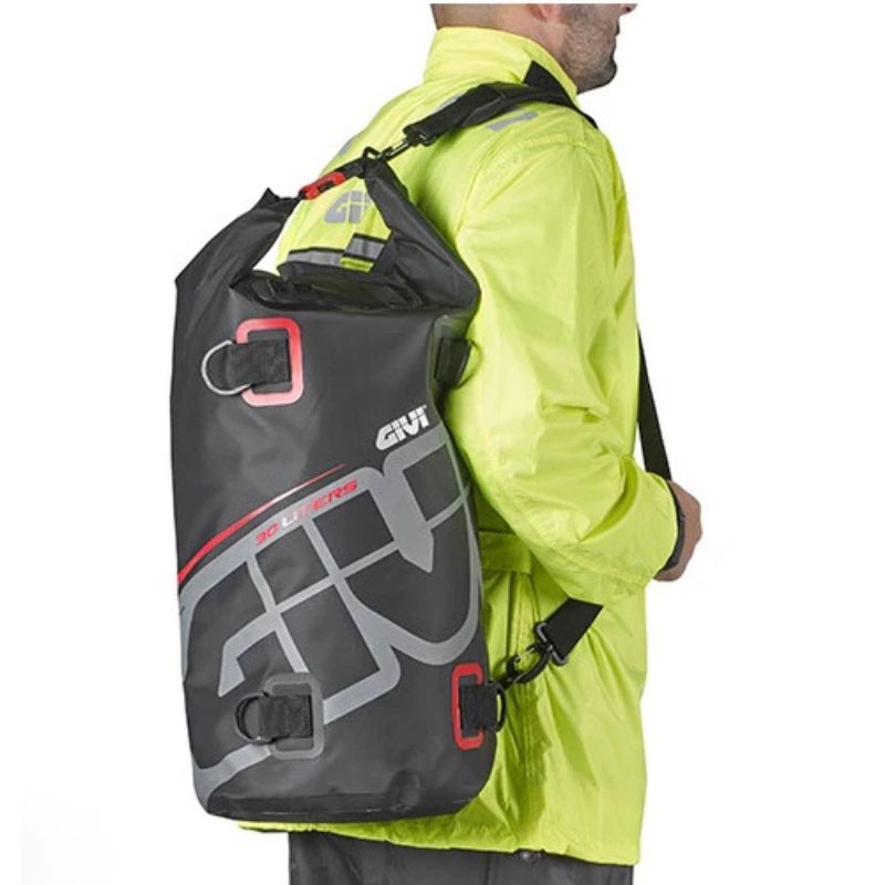 DRYBAG GIVI GRIS ROJA IMPERMEABLE 30LT
