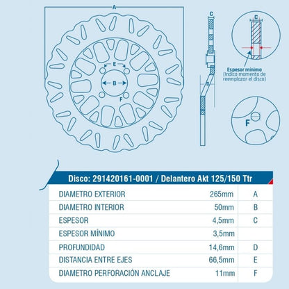 DISCO DE FRENO ICHIMAX DELANTERO AKT 125TT/150TT