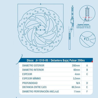 DISCO DE FRENO ICHIMAX DELANTERO GN125H