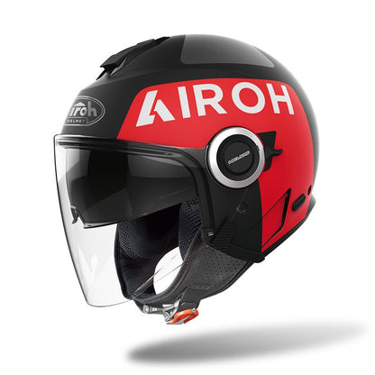 CASCO AIROH HELIOS UP MATE NEGRO ROJO