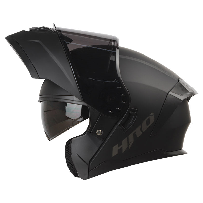 CASCO HRO HRO-3480DV SOLID MATE NEGRO VISOR HUMO