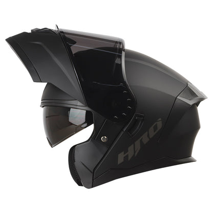 CASCO HRO HRO-3480DV SOLID MATE NEGRO VISOR HUMO