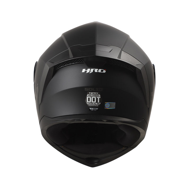 CASCO HRO HRO-3480DV SOLID MATE NEGRO VISOR PLATA