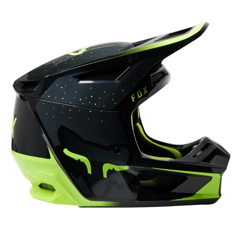 CASCO FOX V2 VIZEN NEGRO AMARILLO NEON