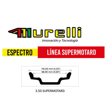 RIN MURELLI 350X17 SUPERMOTARD NEGRO