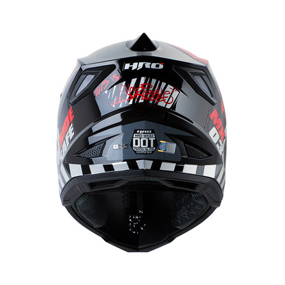CASCO HRO HRO-MX03 SCRIBBLE NEGRO ROJO