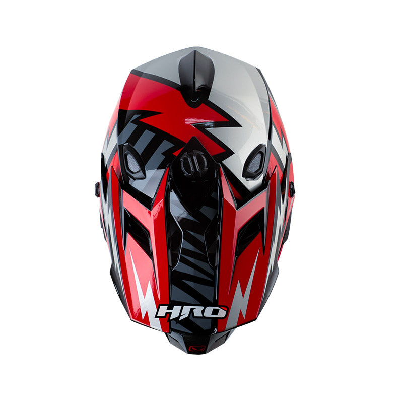 CASCO HRO HRO-MX03 SCRIBBLE NEGRO ROJO
