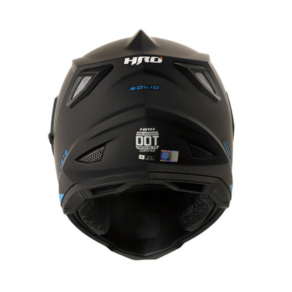 CASCO HRO HRO-MX330DV SOLID MATE NEGRO AZUL VISOIR IRIDIUM