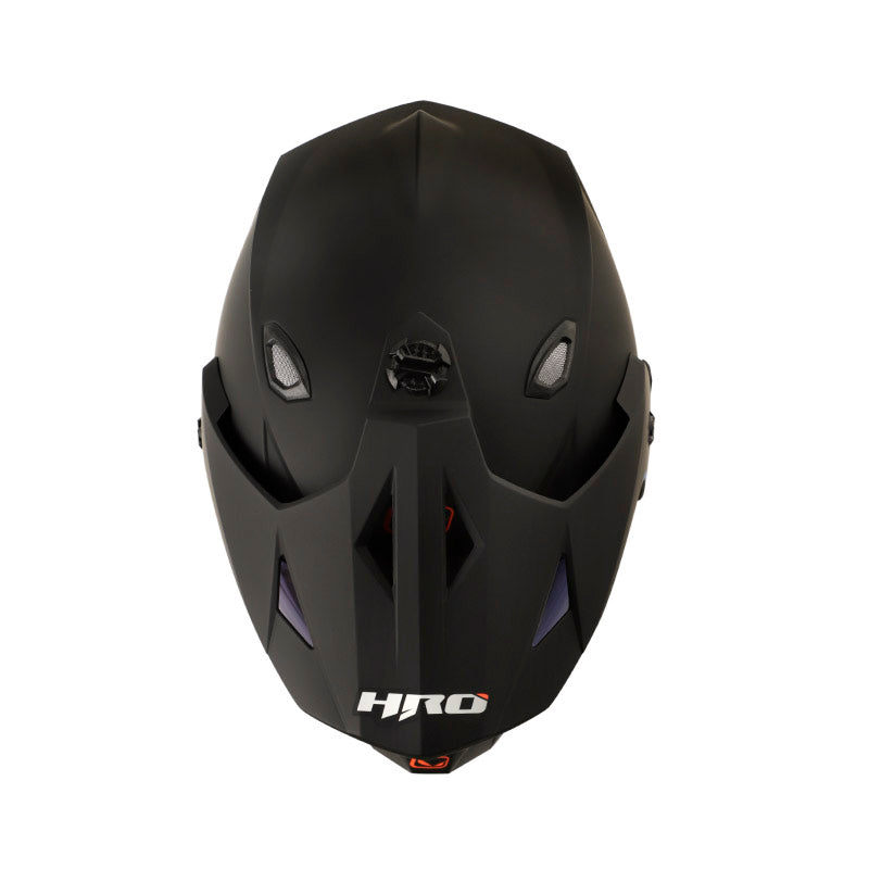 CASCO HRO HRO-MX330DV SOLID MATE NEGRO AZUL VISOIR IRIDIUM
